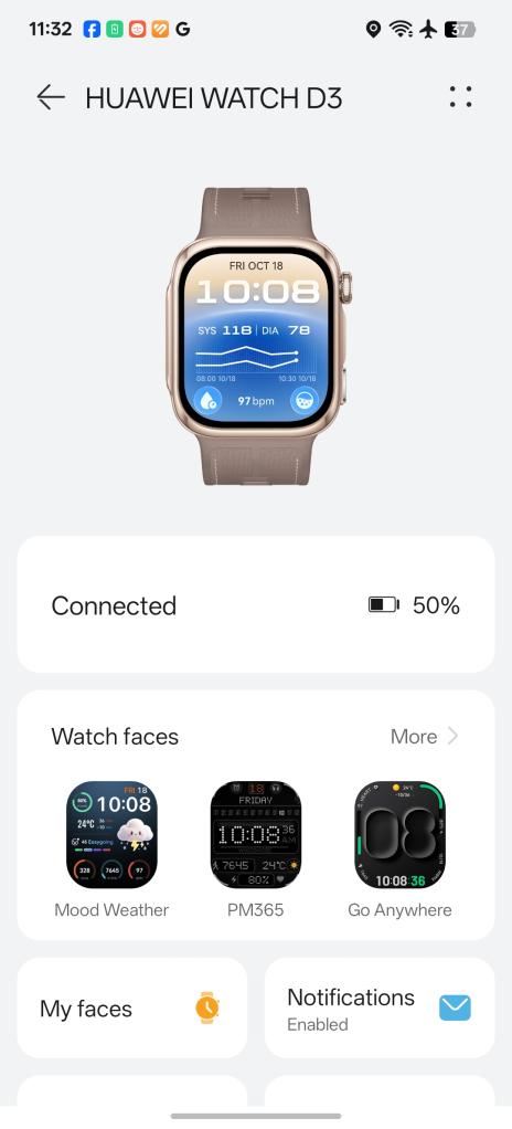 Huawei Watch D3 review app device