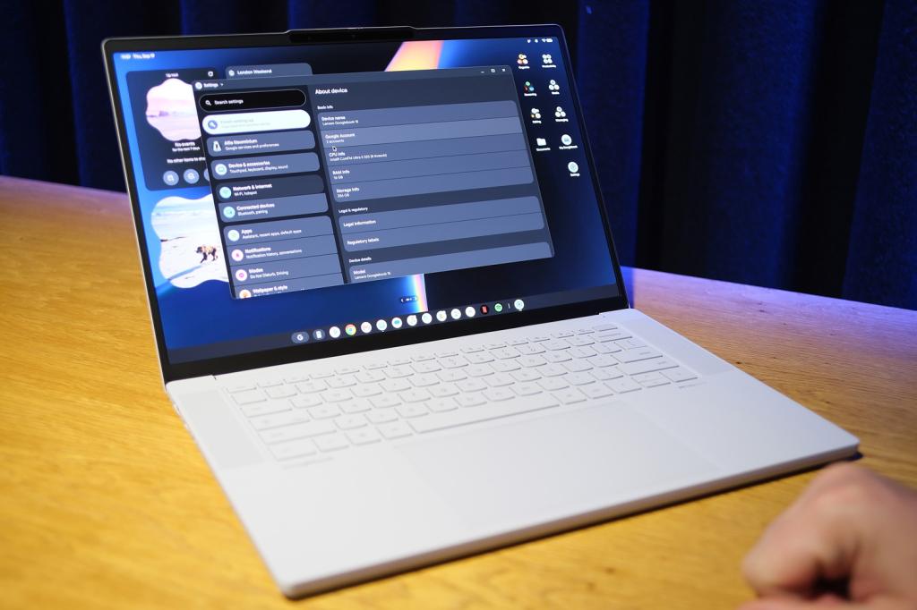 Lenovo Googlebook settings