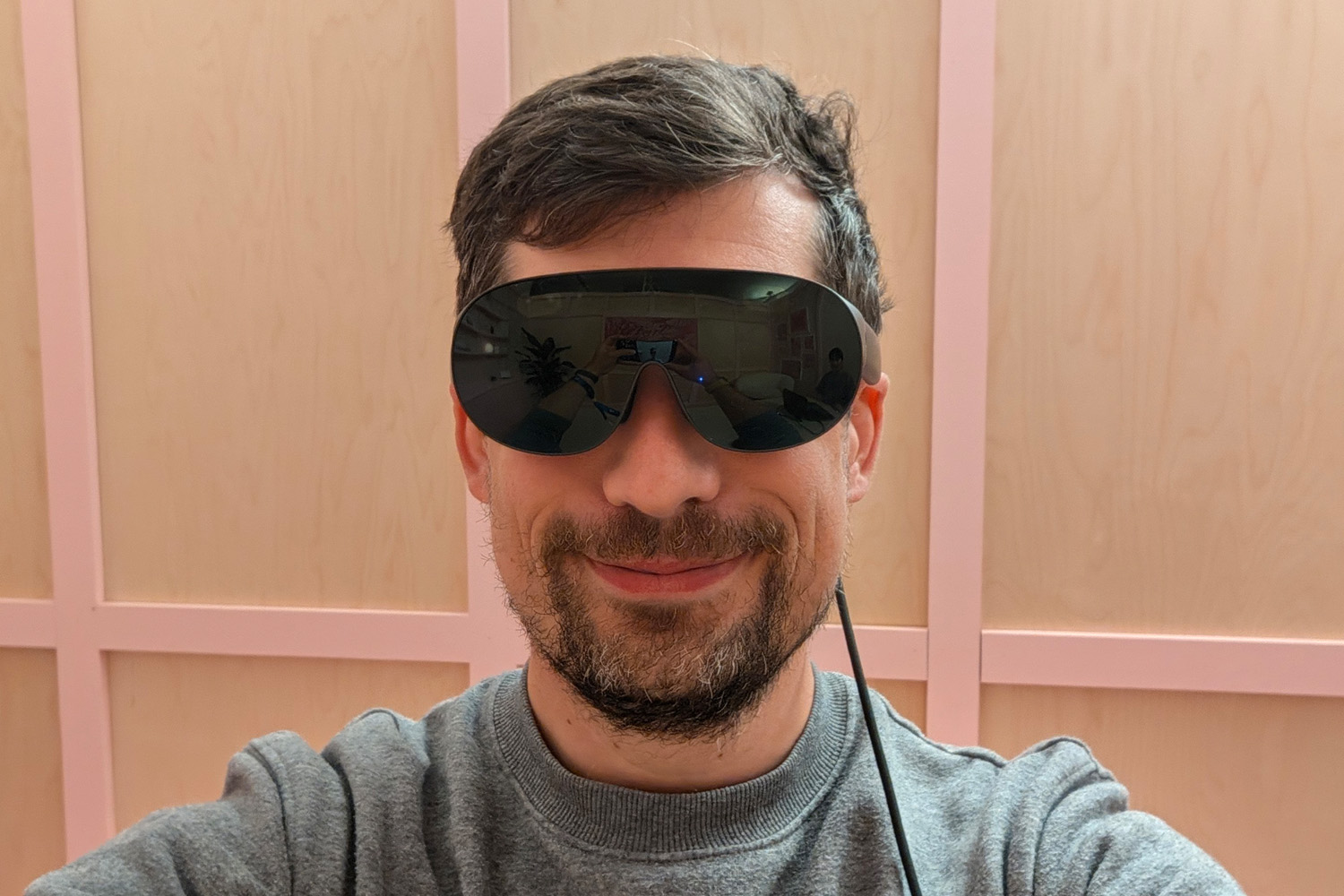 Meta VR Glasses hands on wearing front