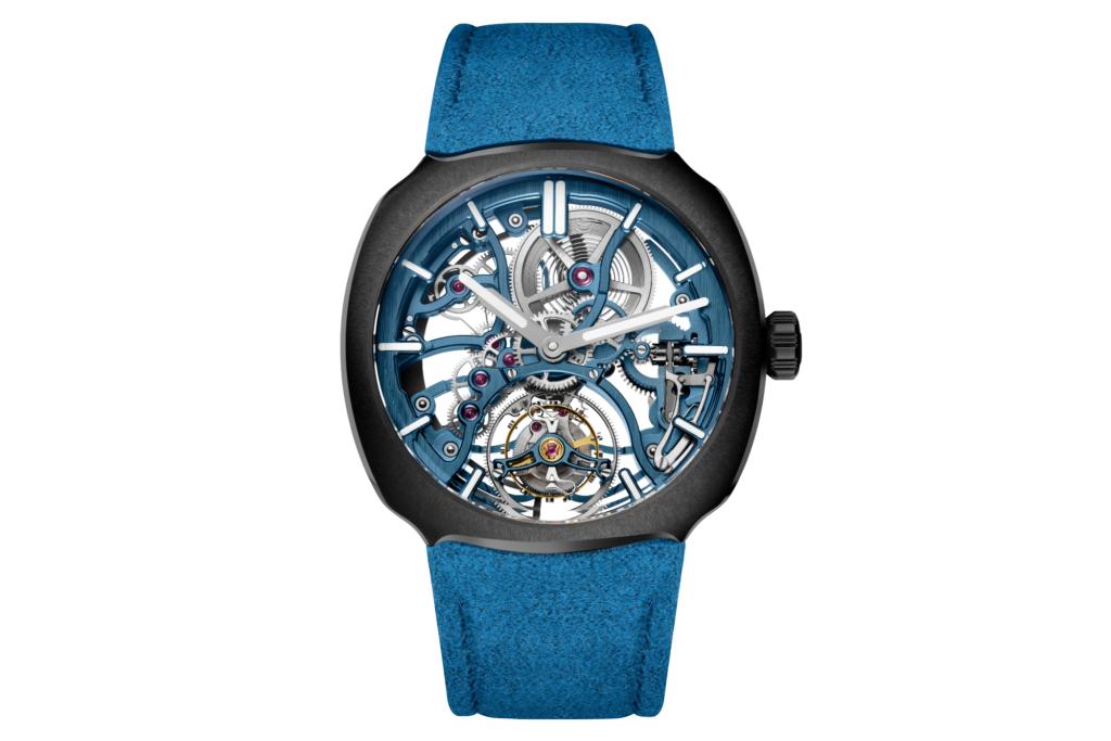 Streamliner Tourbillon Skeleton Ceramic Alpine Limited Edition on white background