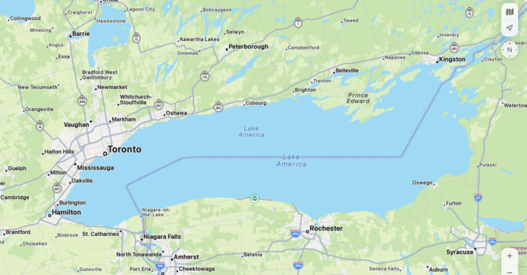 Apple Maps follows Google in renaming Lake Ontario