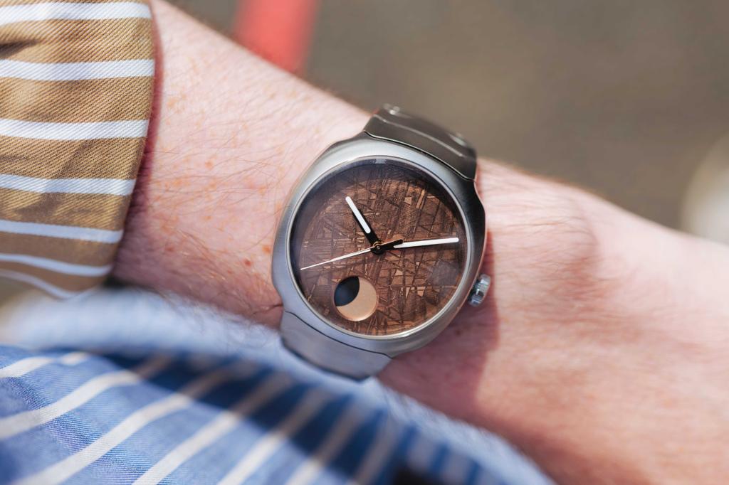 H Moser watch on wrist
