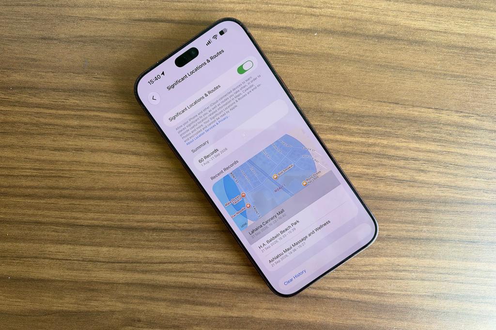 iPhone location